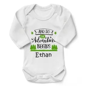 [Personalized] Endanzoo Organic Newborn Baby Bodysuit - Adventure Begins