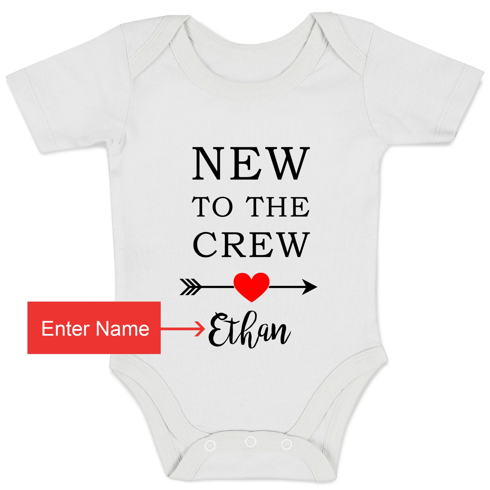 [Personalized] Endanzoo Pregnancy Baby Reveal Organic Baby Bodysuit - New To The Crew