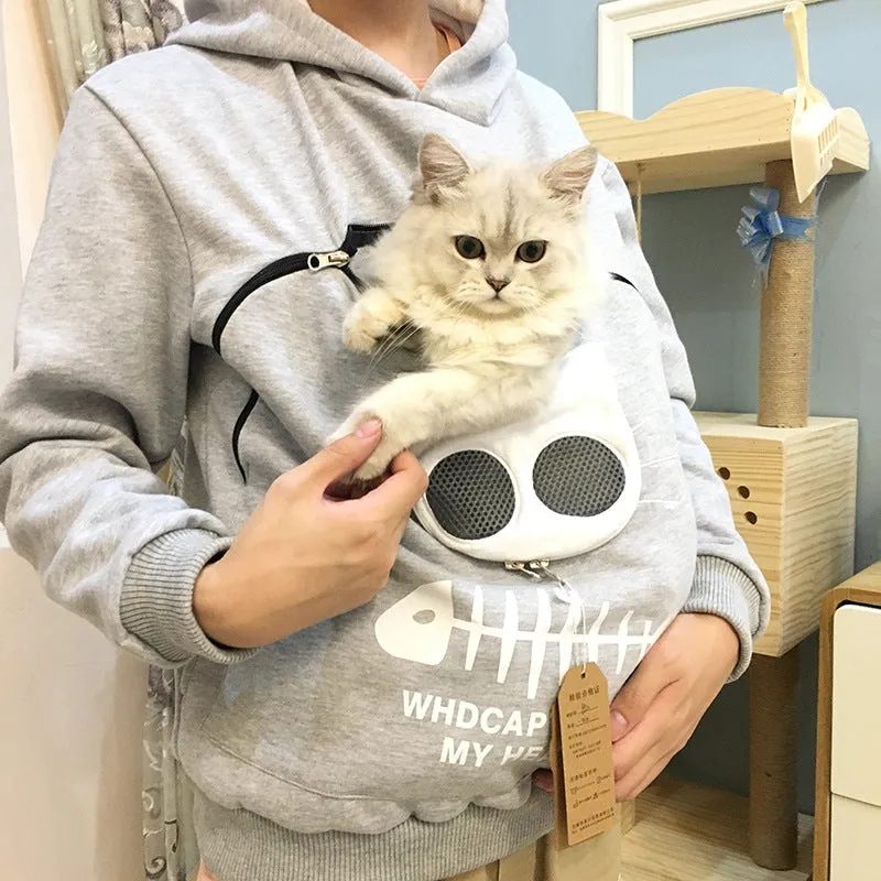 Pet sweater cat carrier outfit