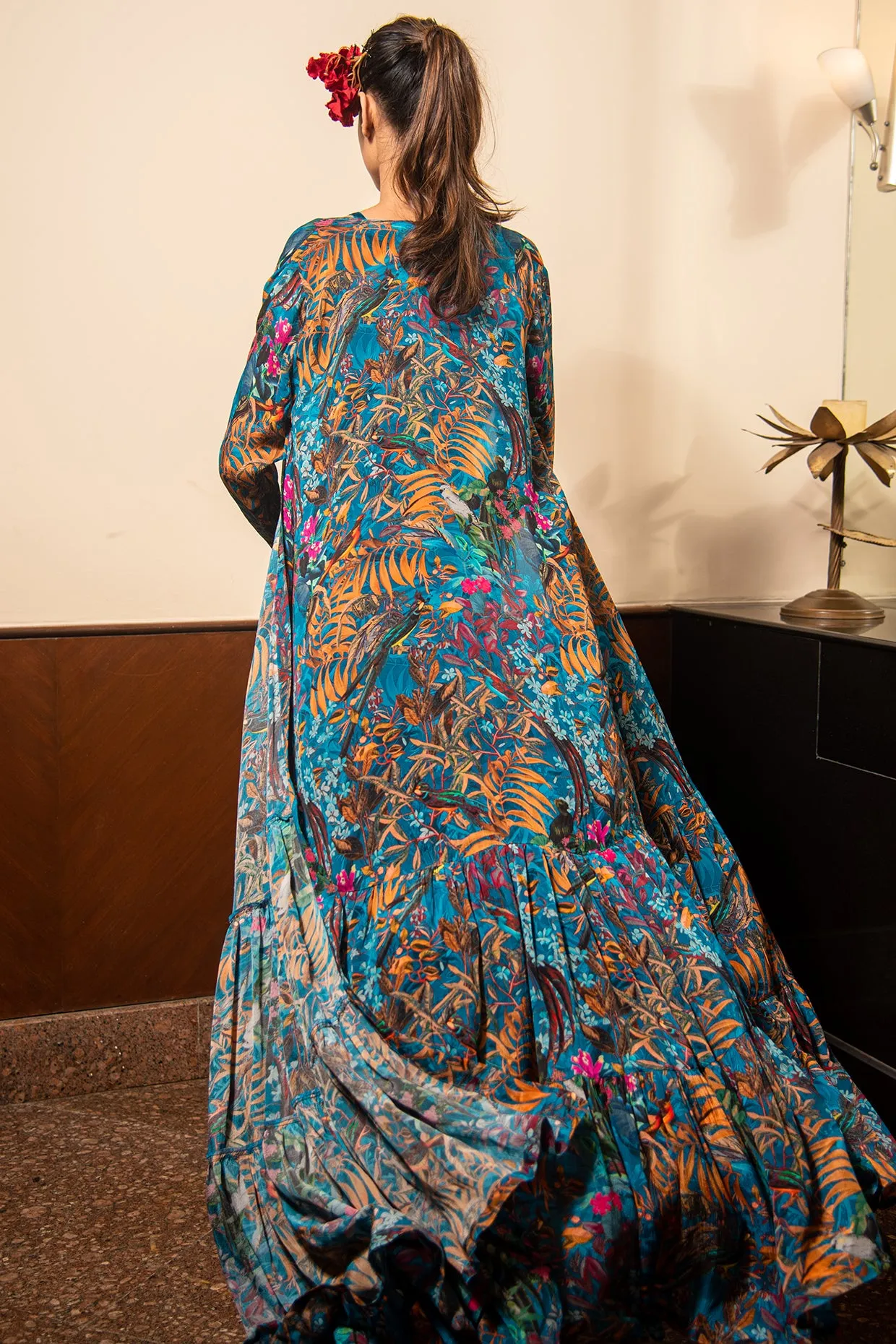 Prined 3 Piece Cape Set