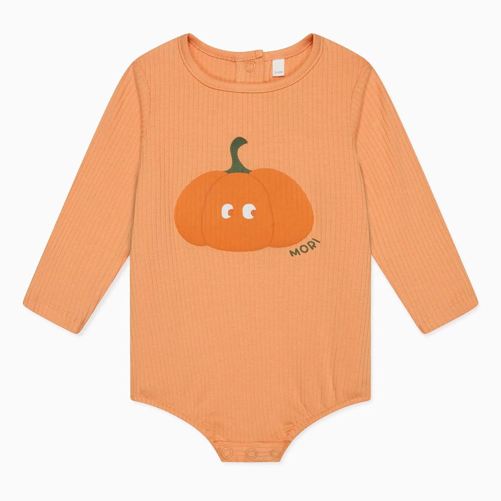 Pumpkin Ribbed Bloomer Bodysuit