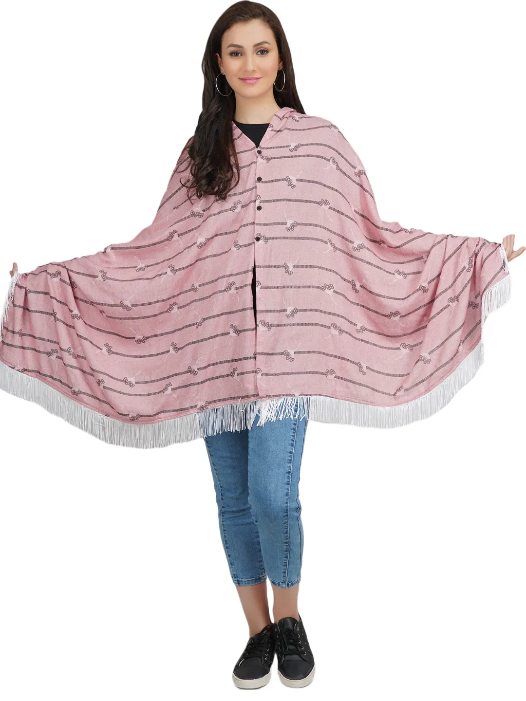 Rayon Stripped  Nursing Scarf