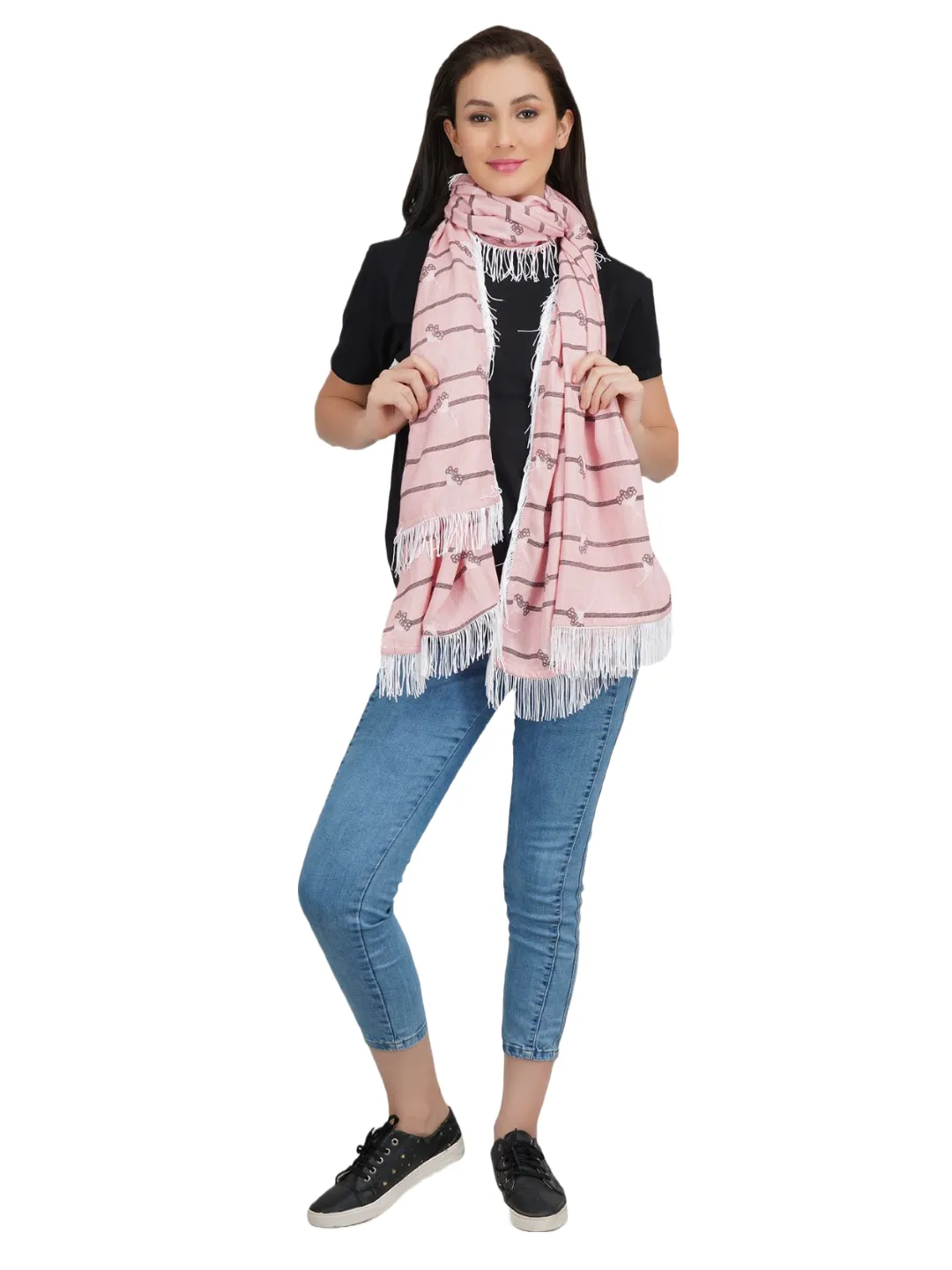 Rayon Stripped  Nursing Scarf
