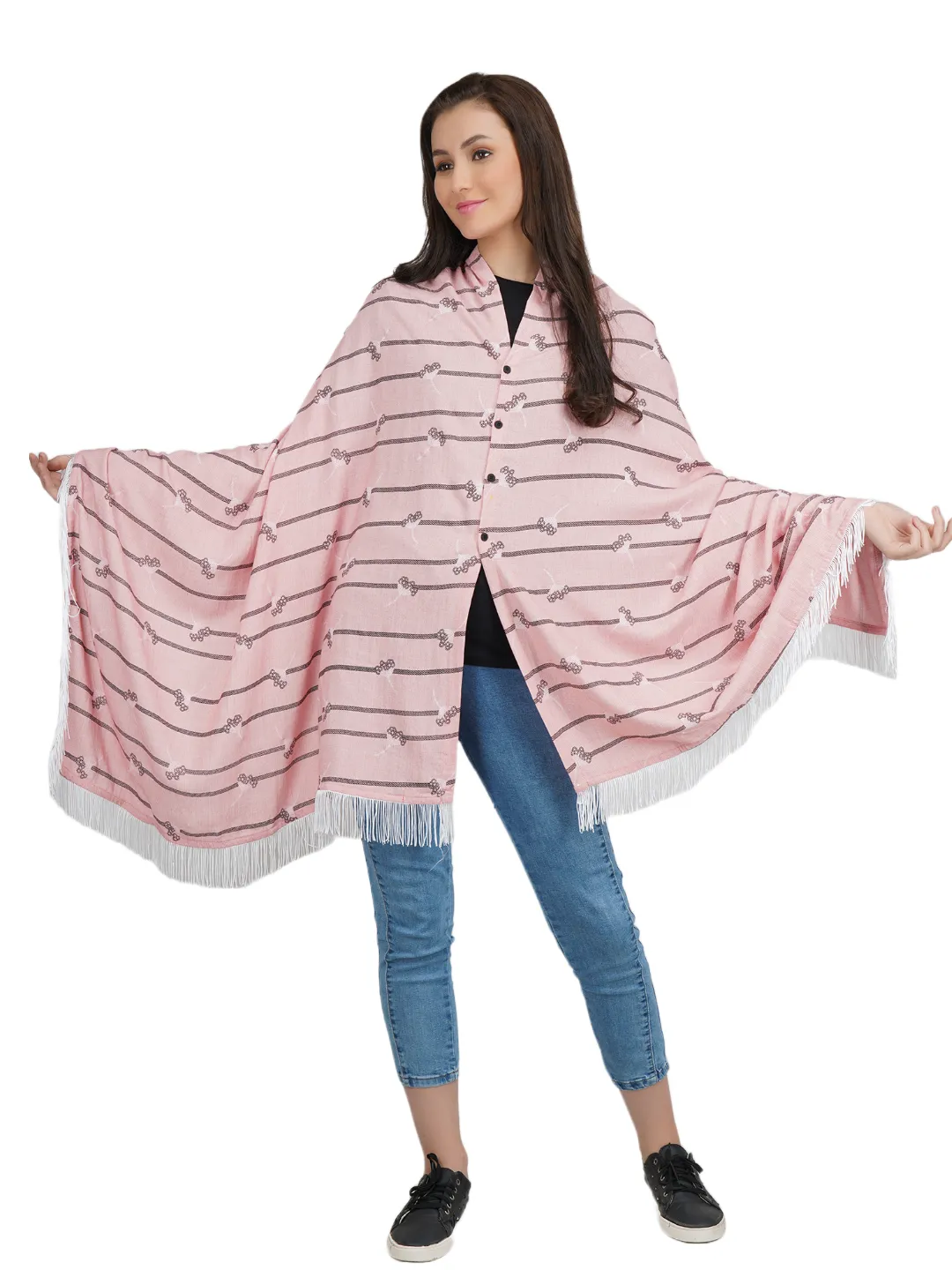 Rayon Stripped  Nursing Scarf