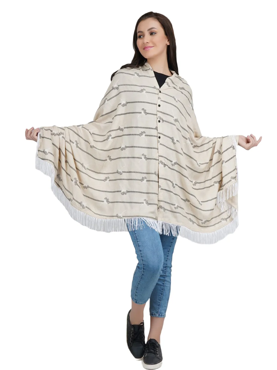 Rayon Stripped  Nursing Scarf