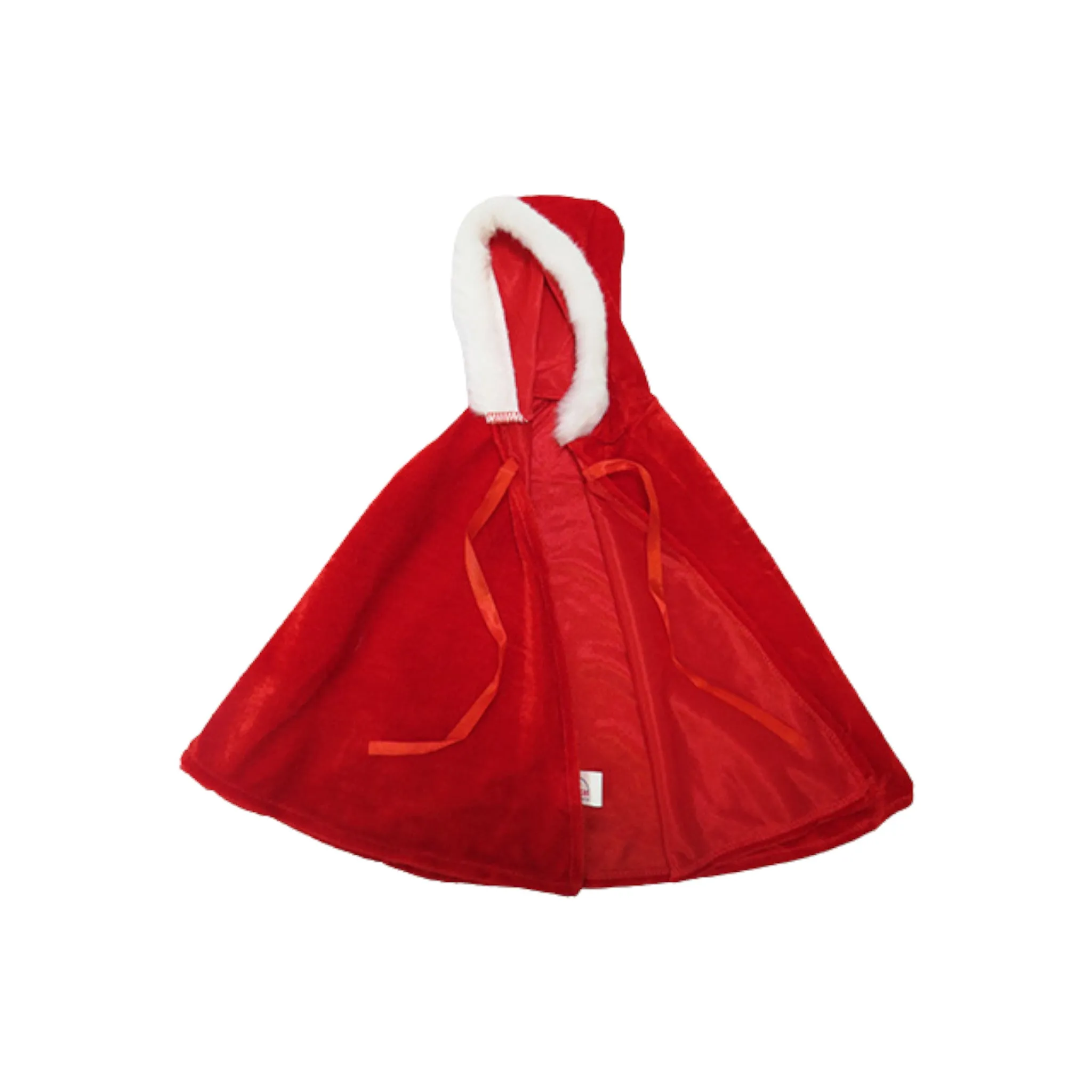 Red Winter Cape with Fur Trim for 18-inch dolls