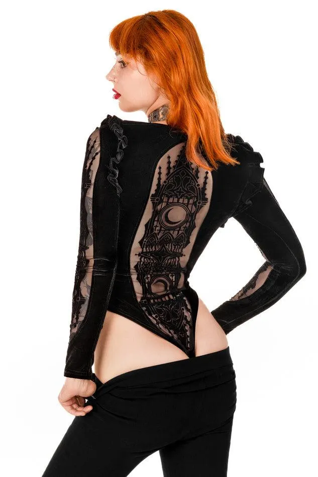 Restyle - Cathedralis Bodysuit - Cathedral pattern on the back