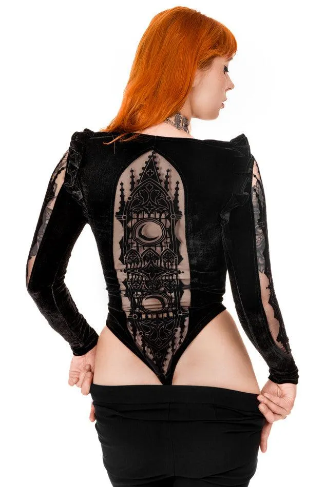 Restyle - Cathedralis Bodysuit - Cathedral pattern on the back