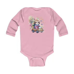 Ropa Bebé Perezoso Viajando en Carro Florido/Ropa Bebé con Diseño Perezoso/Ropa Bebé para Baby Showers