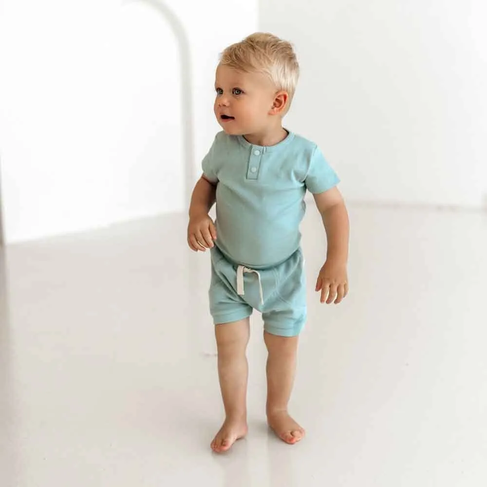 Sage Short Sleeve Organic Bodysuit