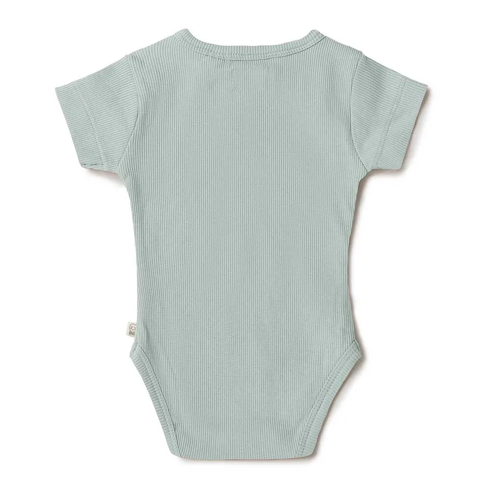 Sage Short Sleeve Organic Bodysuit