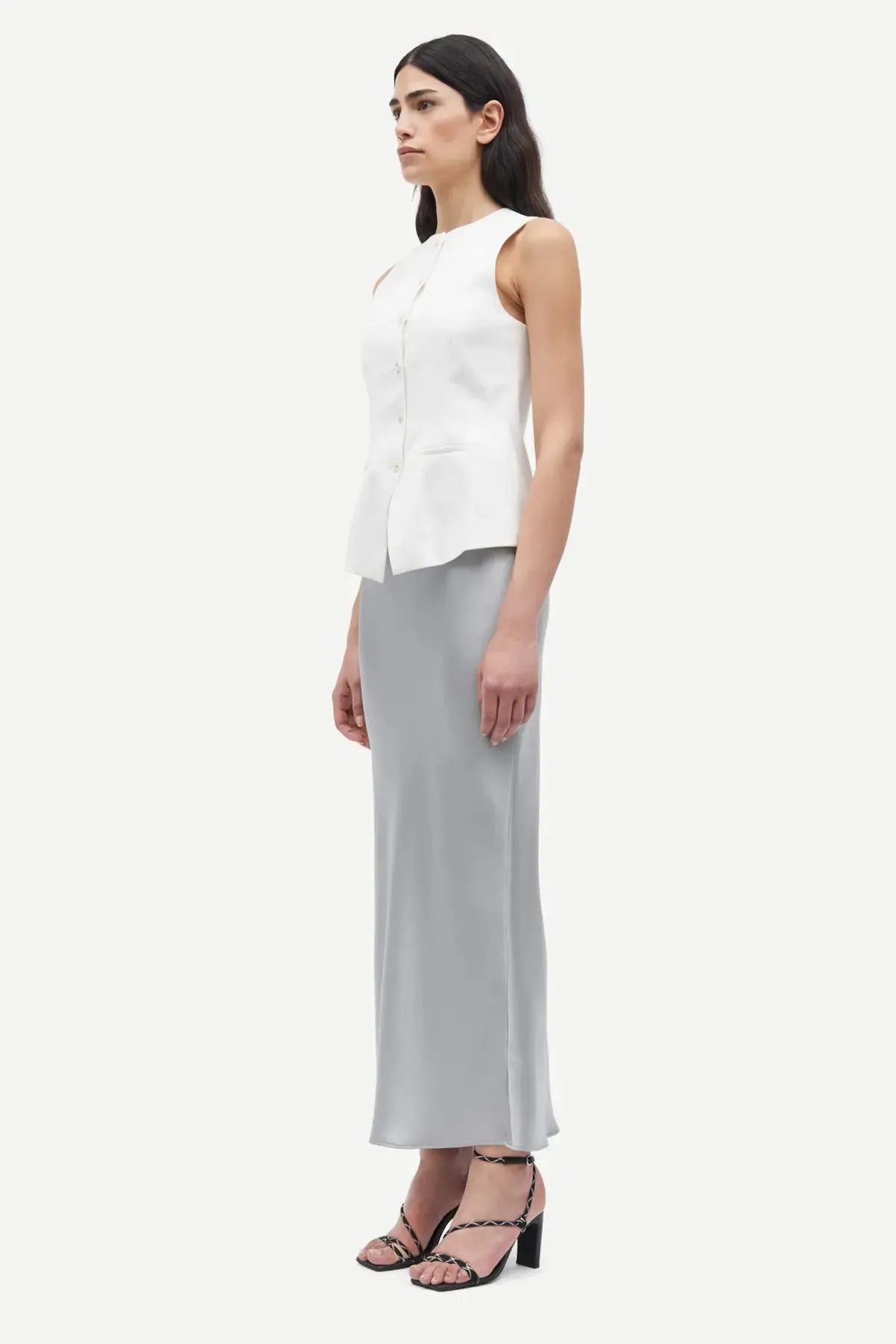 Samsøe Samsøe - Saagneta Long Skirt in Limestone