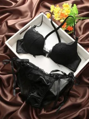 Sexy Lingerie for Women Lace Bra Set and Underwear Intimates Push Up Bra Panties Set Underwear Set For Female Front Closure