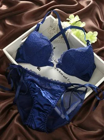Sexy Lingerie for Women Lace Bra Set and Underwear Intimates Push Up Bra Panties Set Underwear Set For Female Front Closure