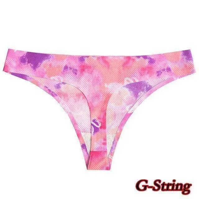 Sexy Seamless Flowers Print  Slip Breathable Underwear For Women