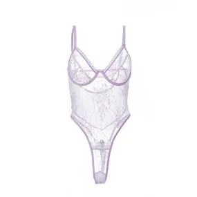 Sheer Liliac Bodysuit
