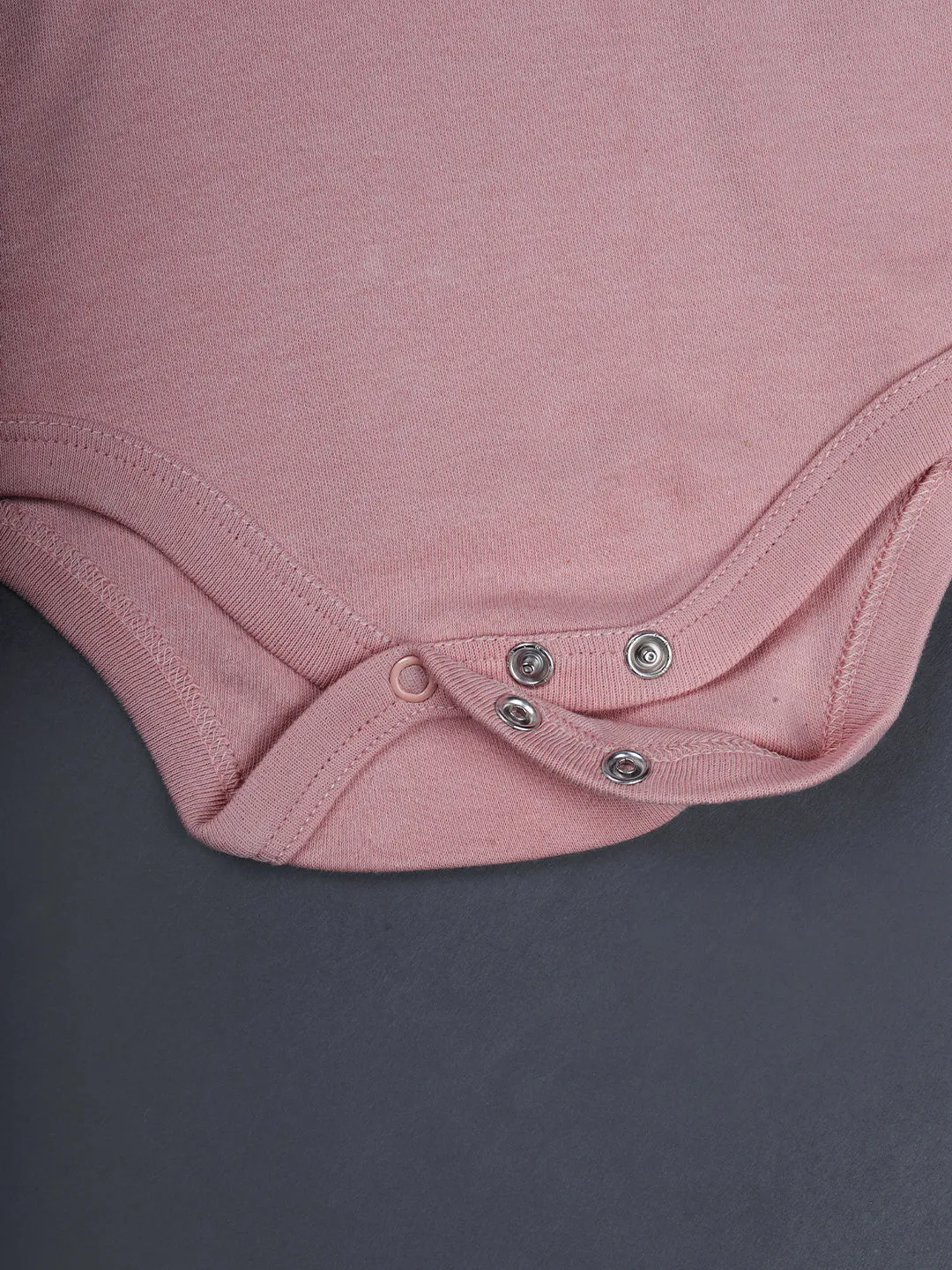 Short Sleeves Light Pink Color Bodysuit For Baby Boys.