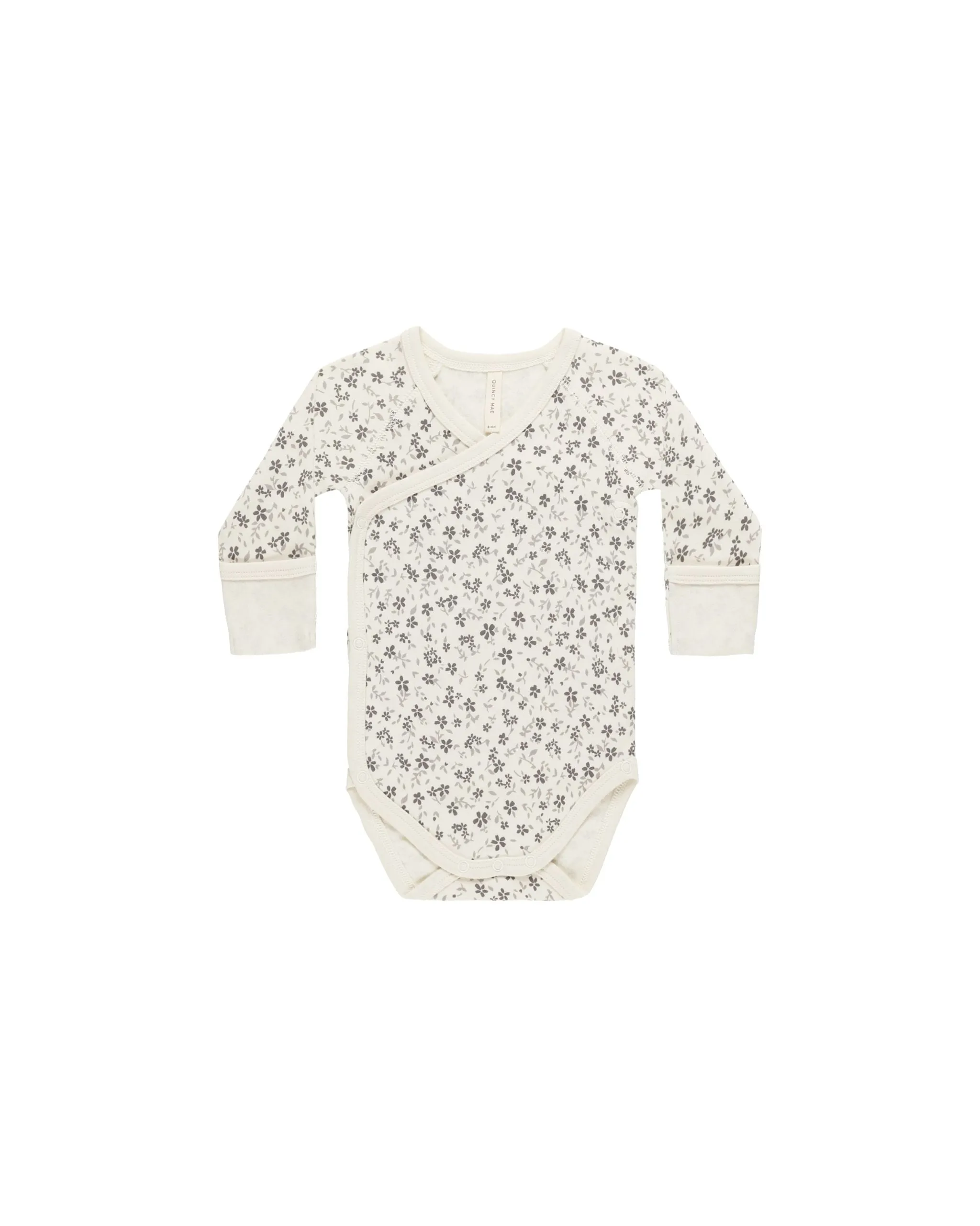 Side Snap Bodysuit - Blue Floral