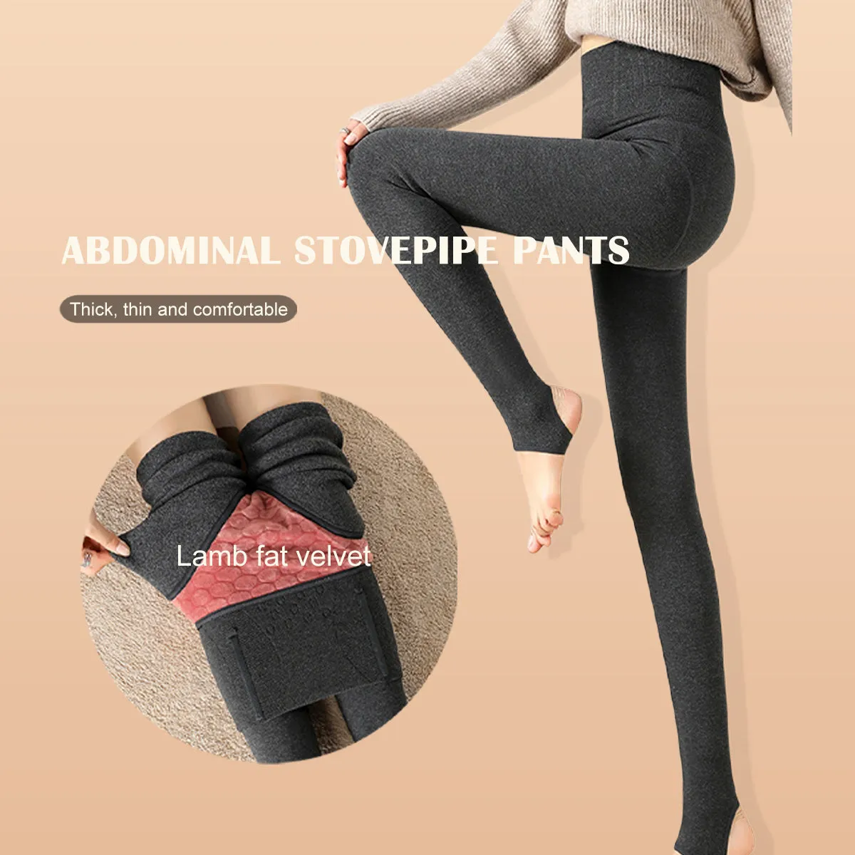 Sidiou Group Winter Warm Pants For Women High Waist Tummy Control Hip Lift Casual Pantyhose Fleece Lined Thickened Slim Leggings Thermal Tights
