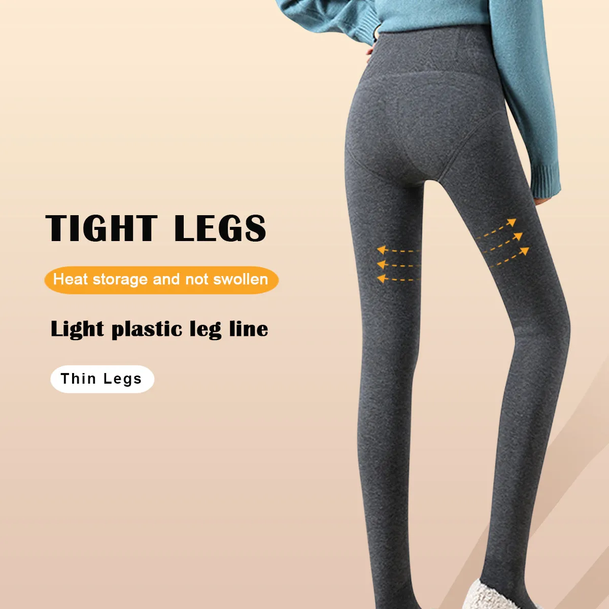 Sidiou Group Winter Warm Pants For Women High Waist Tummy Control Hip Lift Casual Pantyhose Fleece Lined Thickened Slim Leggings Thermal Tights