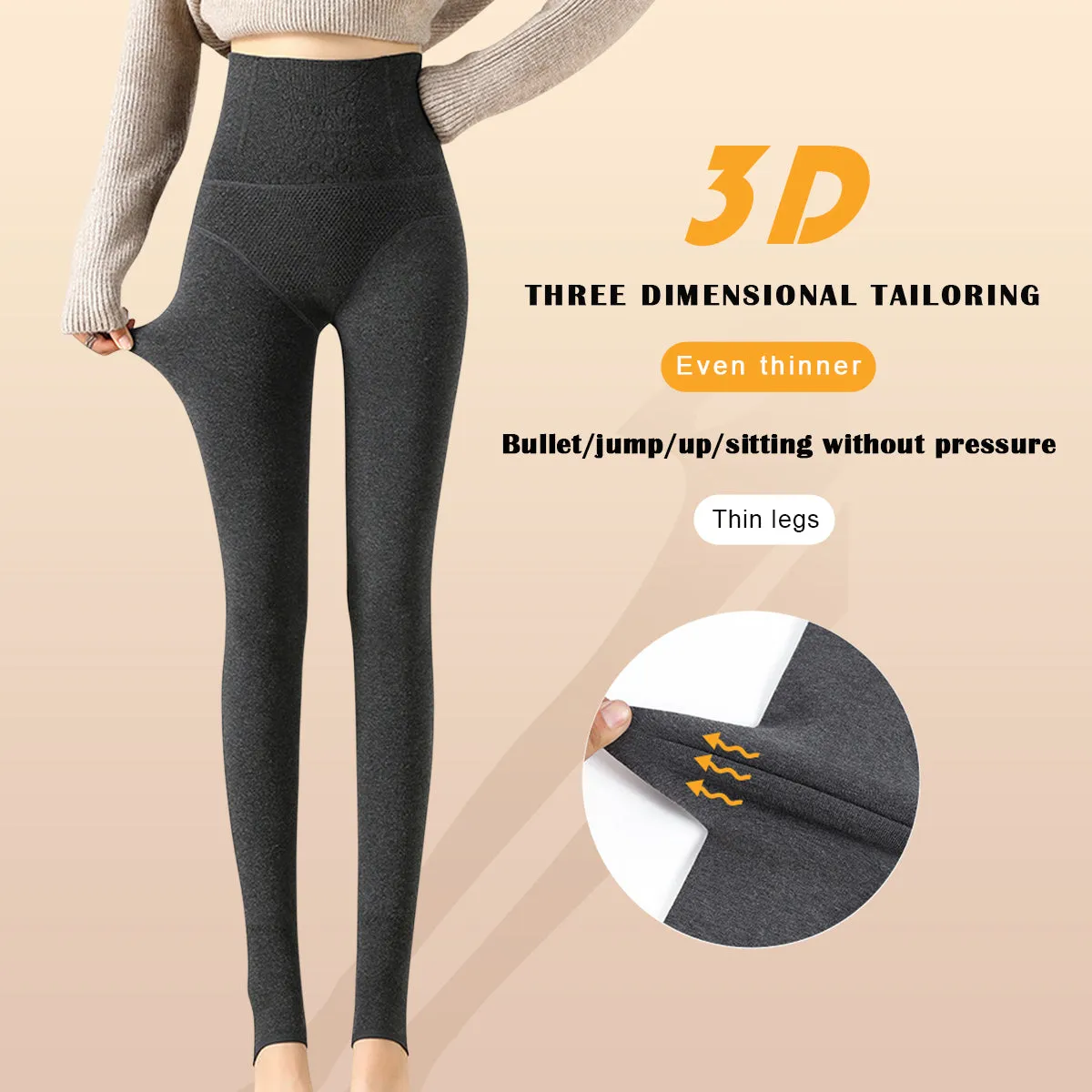 Sidiou Group Winter Warm Pants For Women High Waist Tummy Control Hip Lift Casual Pantyhose Fleece Lined Thickened Slim Leggings Thermal Tights