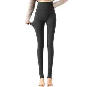 Sidiou Group Winter Warm Pants For Women High Waist Tummy Control Hip Lift Casual Pantyhose Fleece Lined Thickened Slim Leggings Thermal Tights
