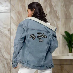 Signature denim sherpa jacket | embroidered