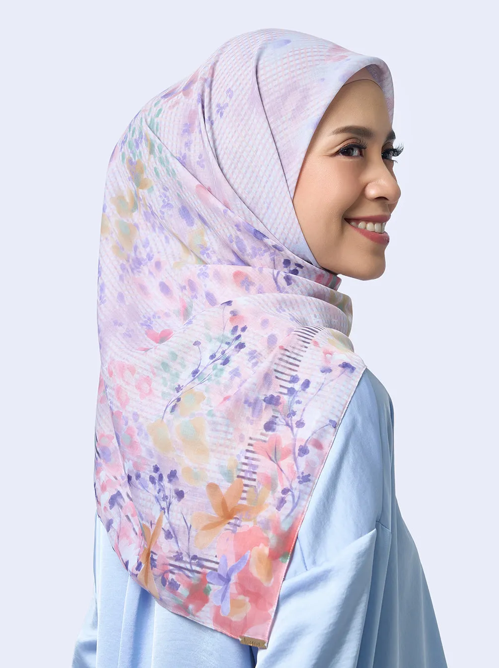 SOMBRA SCARF LAVENDER WHITE