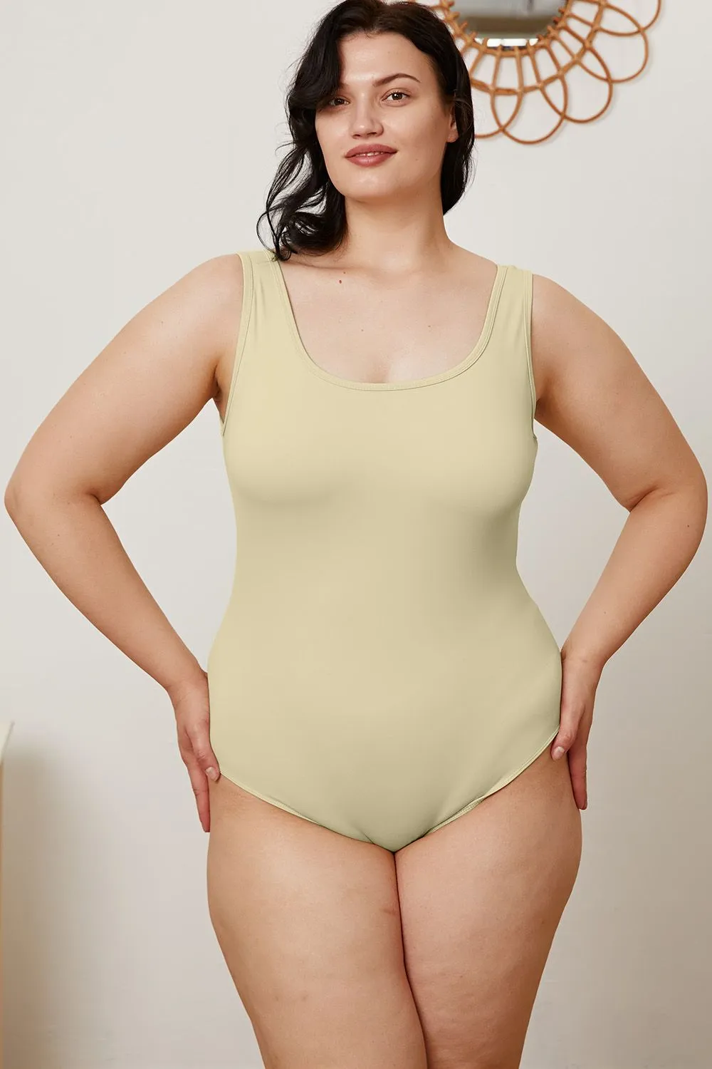 Square Neck Sleeveless Bodysuit - 5 colors