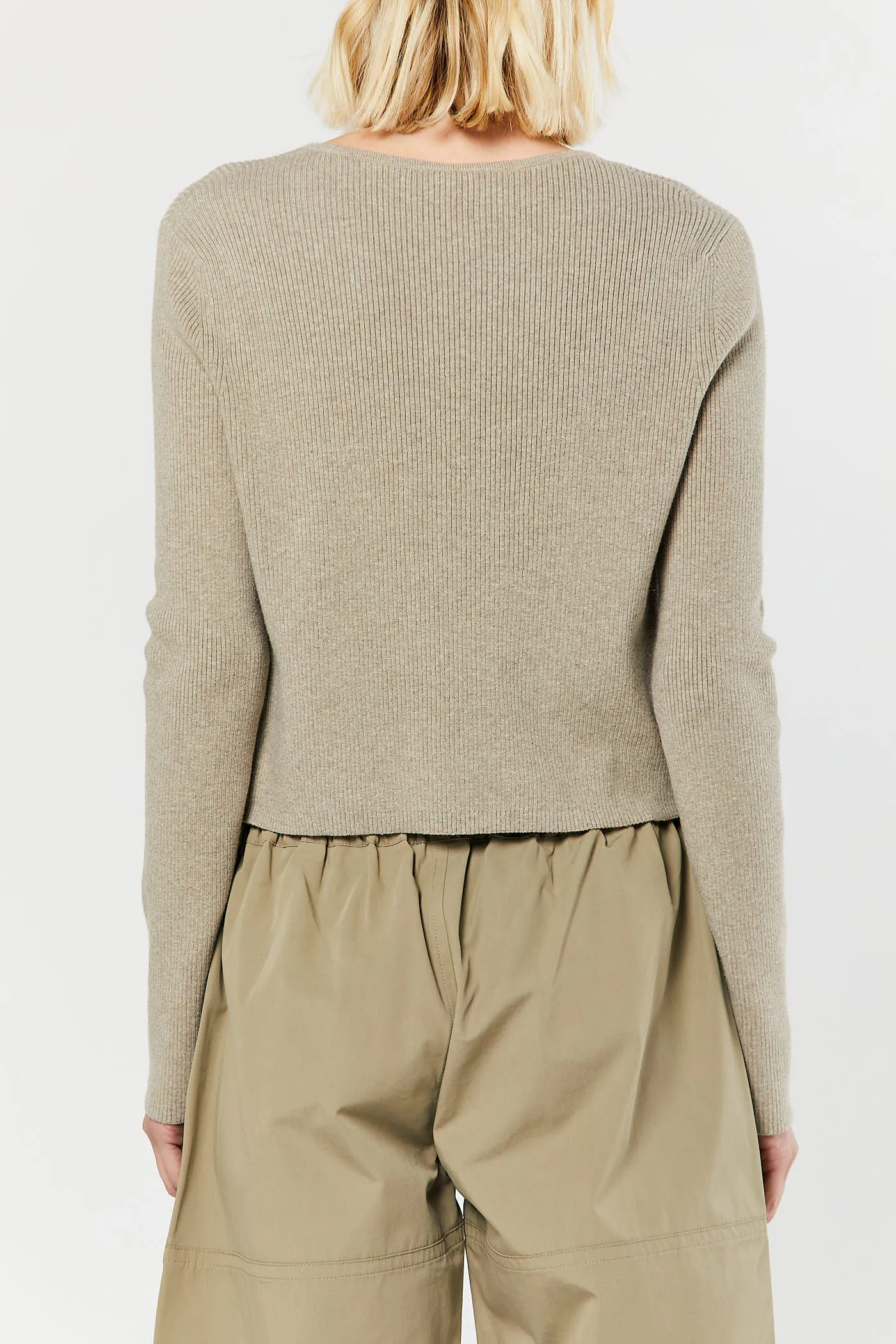 Stone Rib Crop Crewneck