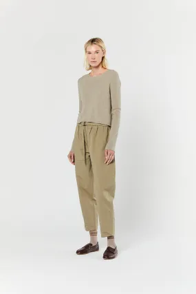 Stone Rib Crop Crewneck
