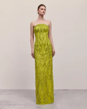 Strapless Fully Hand Beaded Gown