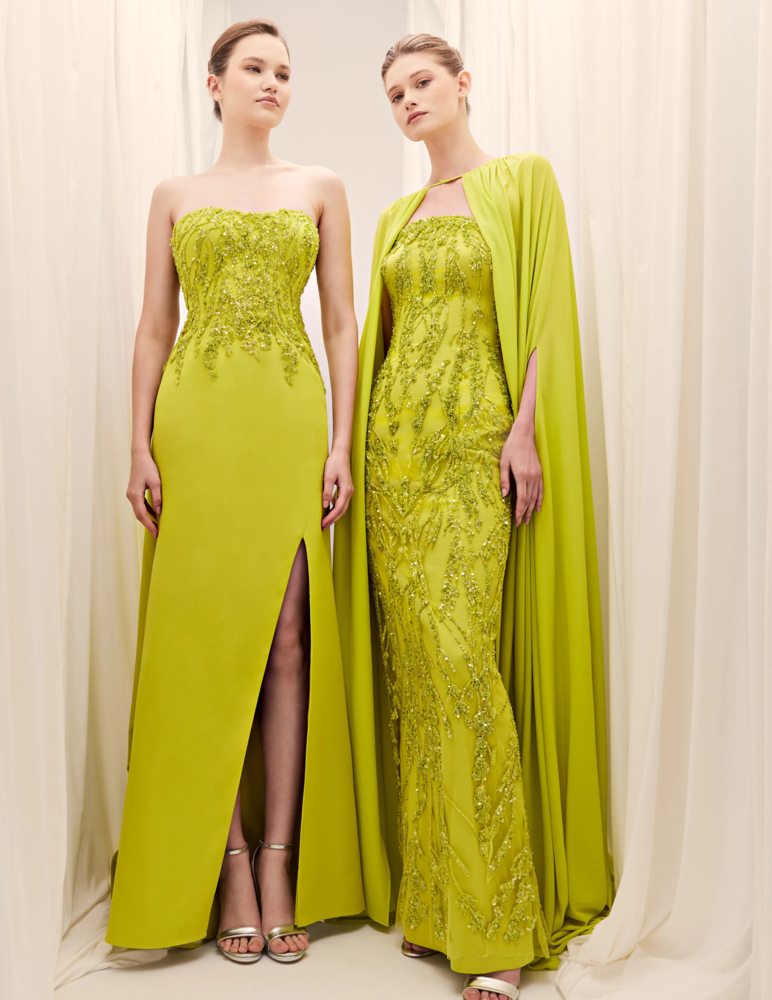Strapless Fully Hand Beaded Gown