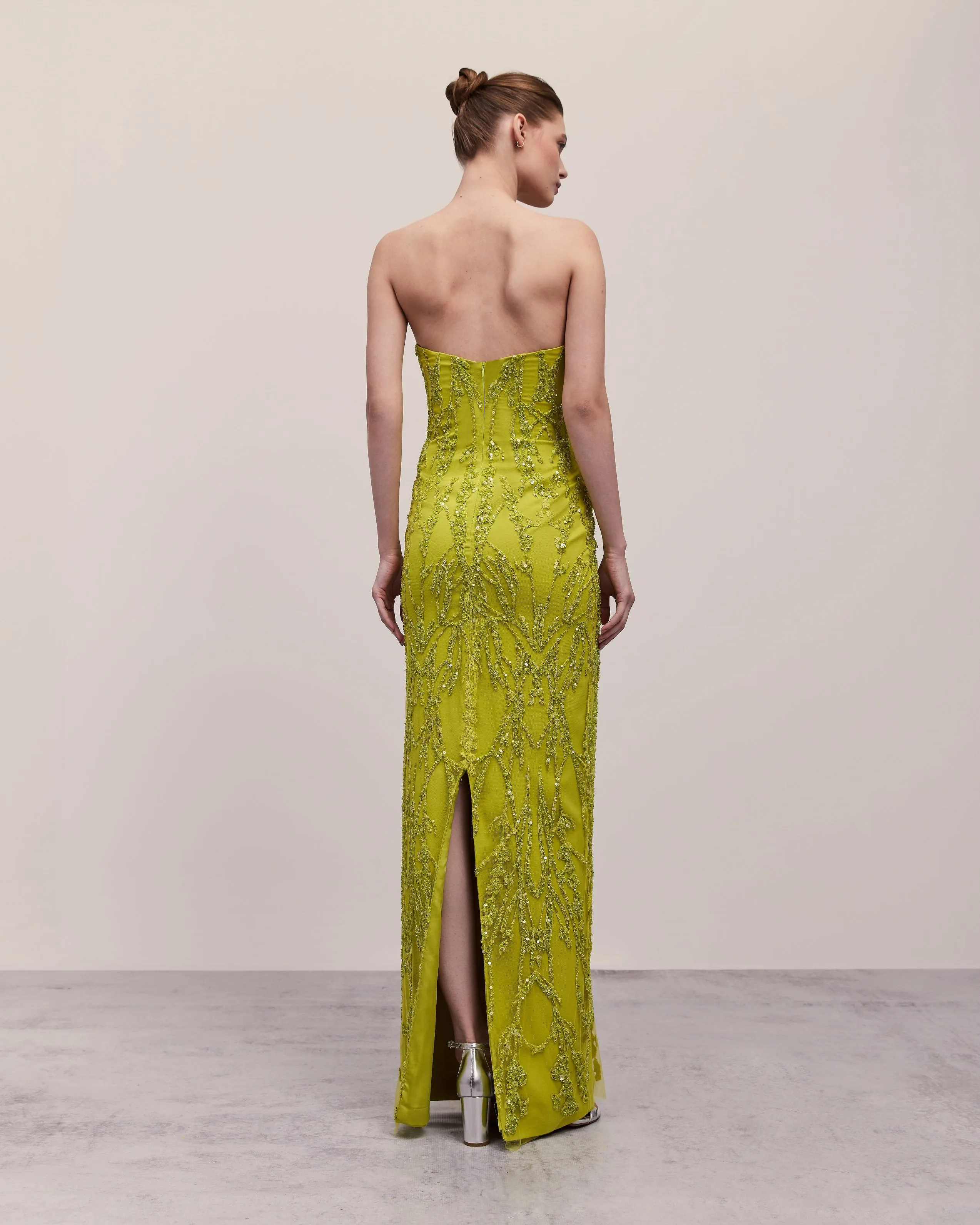 Strapless Fully Hand Beaded Gown