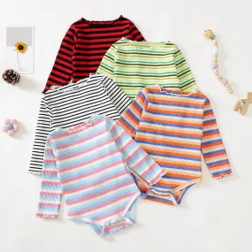 Striped Baby Romper Long Sleeve Bodysuit Baby Clothes