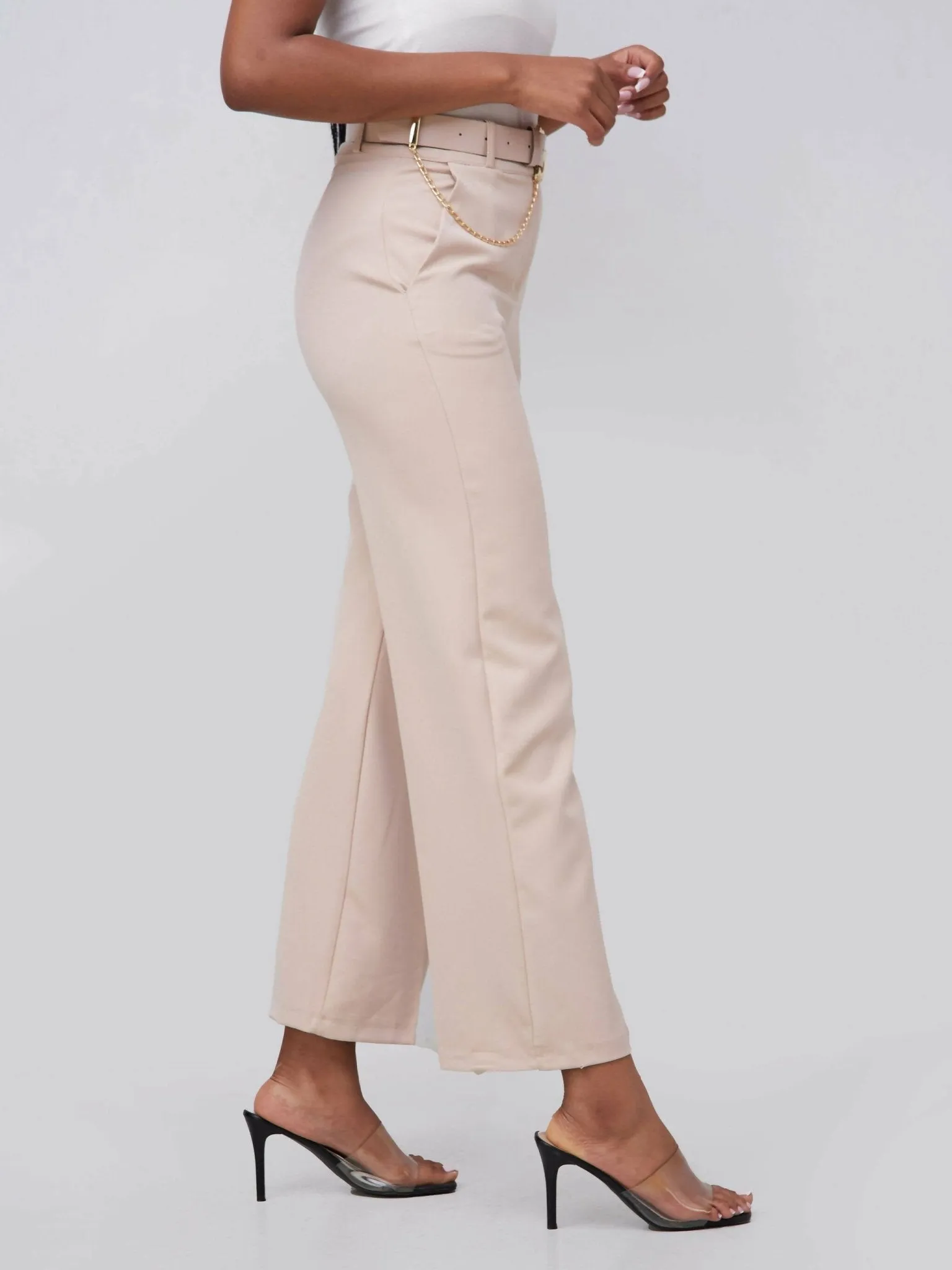 The Fashion Frenzy Flared Trouser - Cream