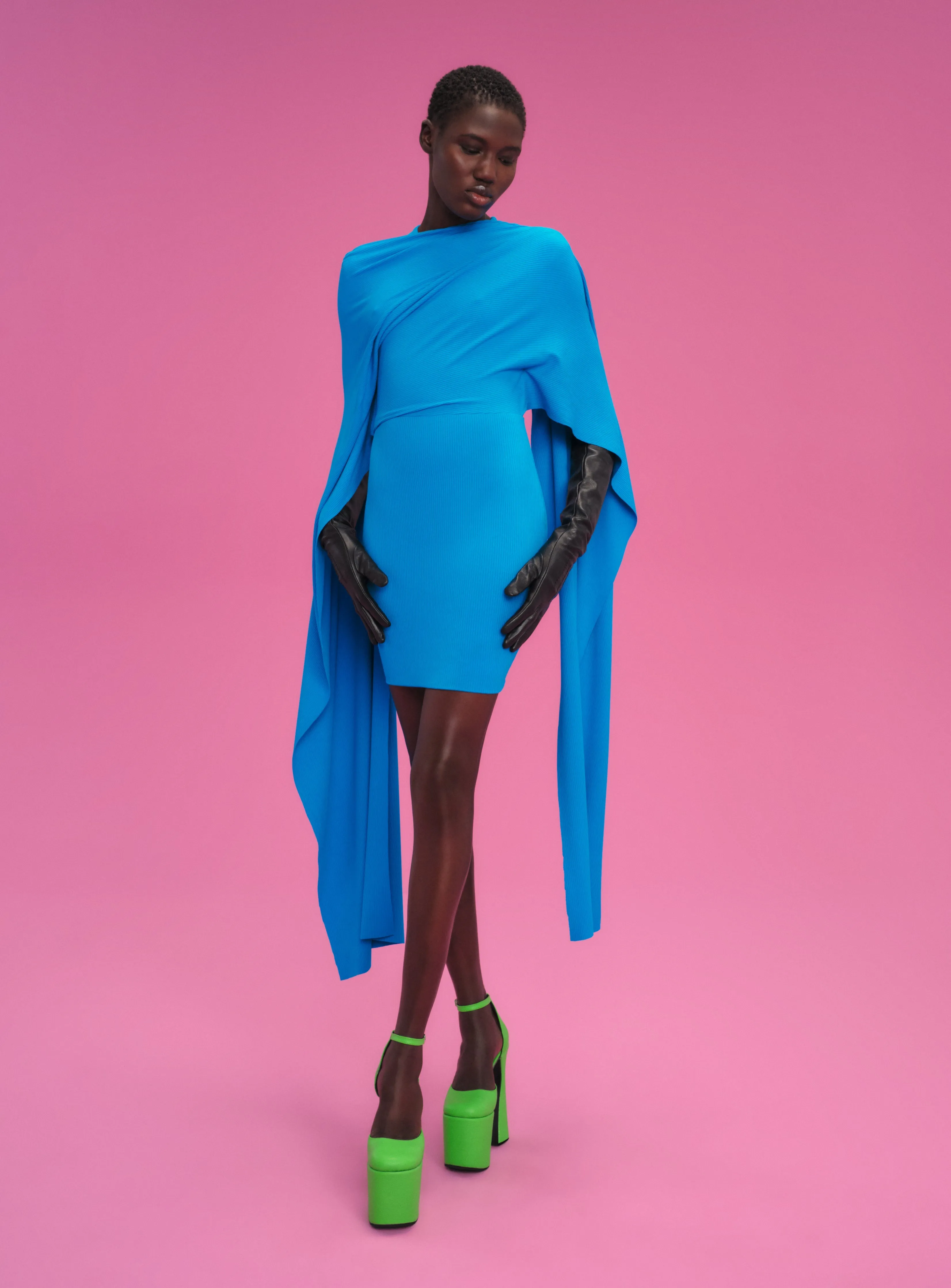 The Leona Mini Dress in Azure