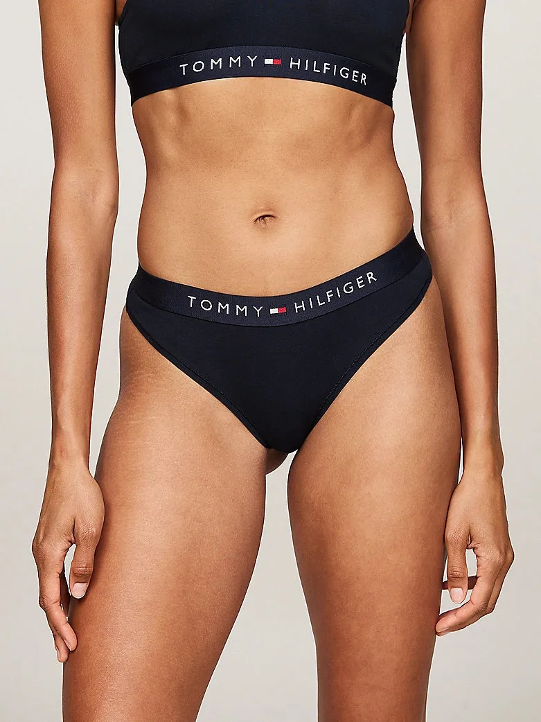 Tommy Hilfiger Women's Original Logo Thong - Desert Sky