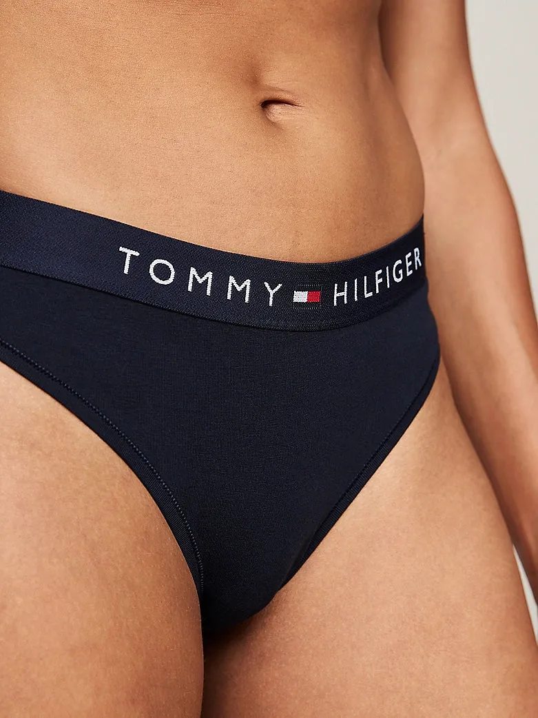 Tommy Hilfiger Women's Original Logo Thong - Desert Sky