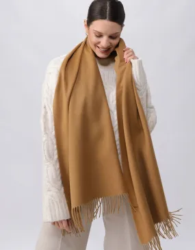 V Fraas Essential Oversized Cashmink Scarf CAFÉ AU LAIT