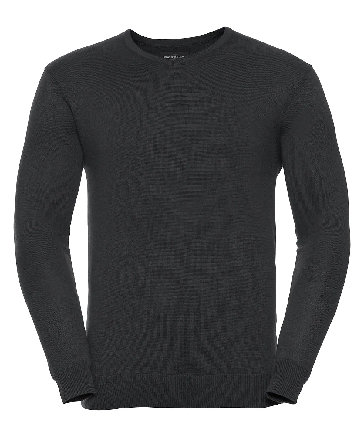 V-neck knitted sweater | Black