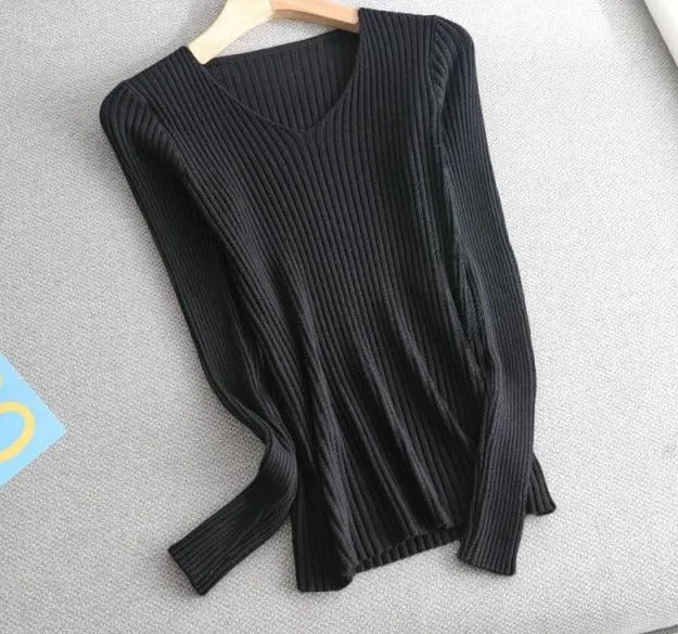 V-neck Knitted Top