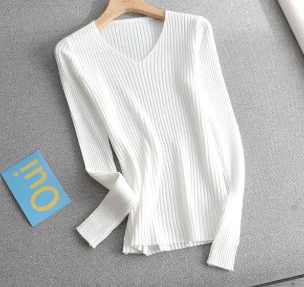 V-neck Knitted Top