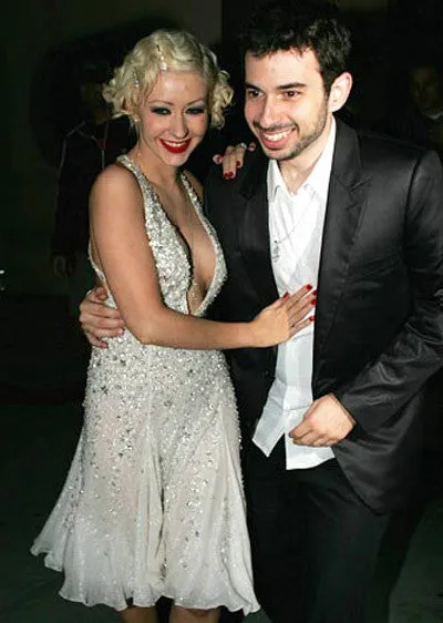 Versace - As Seen on Christina Aguilera - White Cocktail Dress Embellished with Rhinestones - IT 42