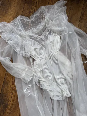 Vintage 60s Bridal Bodysuit and Peignoir Set
