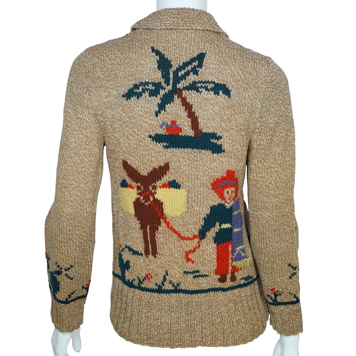 Vintage Cowichan Sweater Mary Maxim Mexicana Pattern 465 1950s Hand Knit