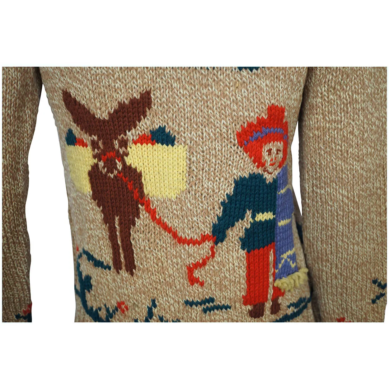 Vintage Cowichan Sweater Mary Maxim Mexicana Pattern 465 1950s Hand Knit