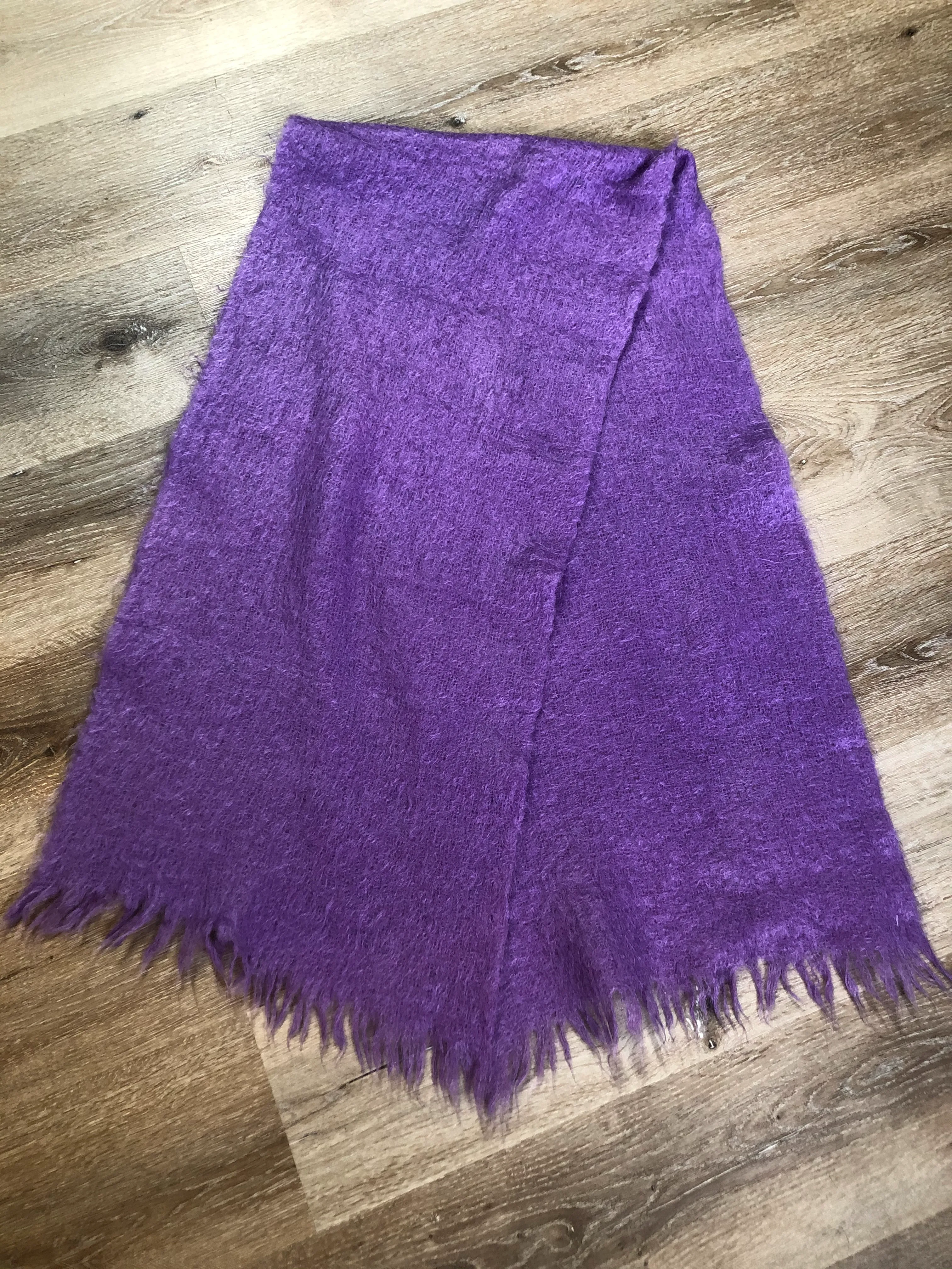 Vintage Purple Mohair Scarf SOLD