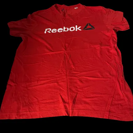 Vintage Reebok big logo red mens large tees