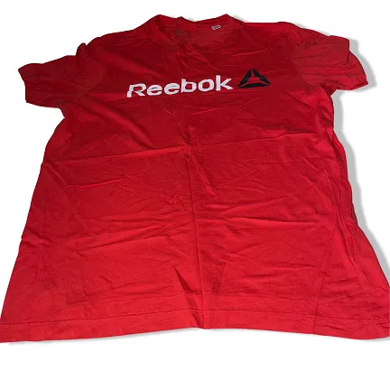 Vintage Reebok big logo red mens large tees